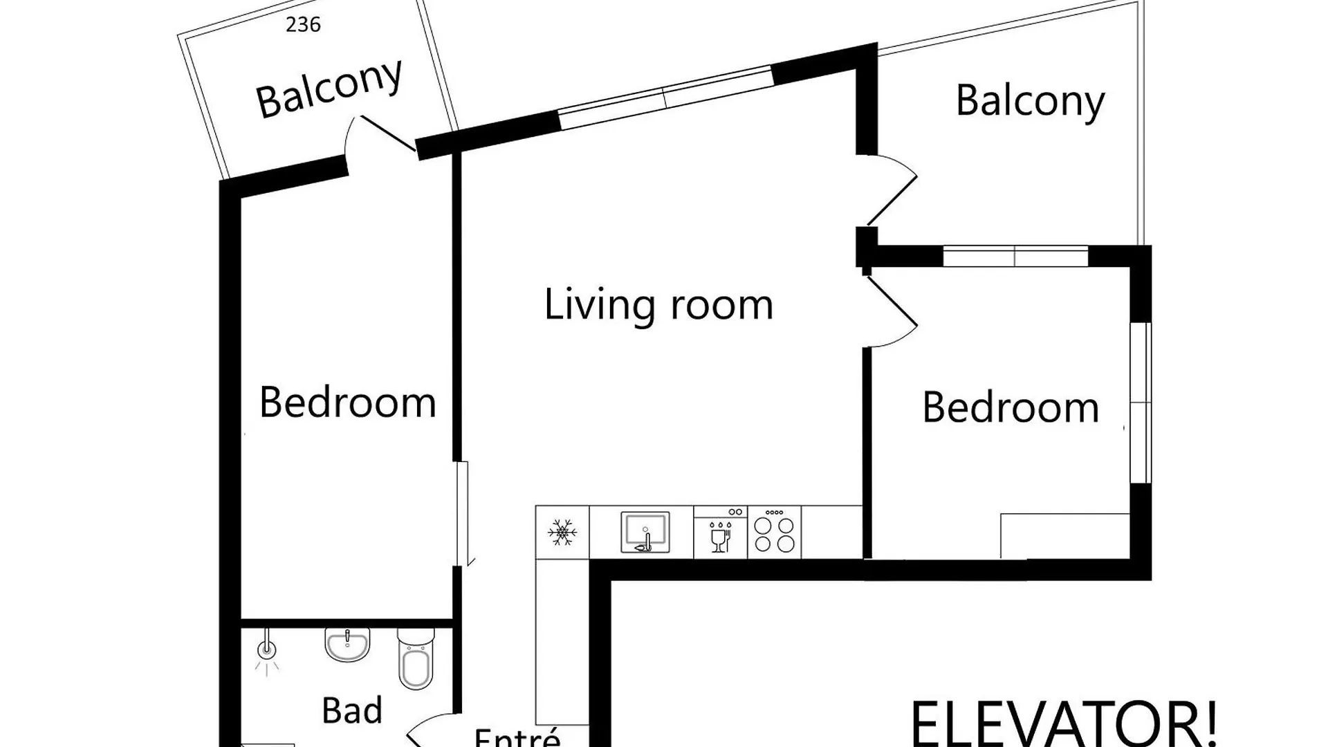 Best Private Seaview Apartment - 2 Balconies, 11Th Floor, Elevator, Friendly Lively Area Århus Dánsko